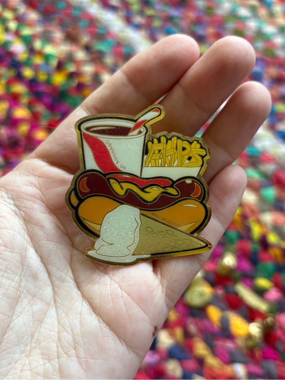 ODYSSEY OF THE MIND 2005 MICHIGAN HOT DOG PIN